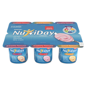 Nutriday Strwberry/ Granadilla/ Apricot 6x100g  Rs 120.00 (pack of 6)