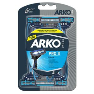 Arko Men Pro3 Shaving Blade Blister 6pcs   Rs 273